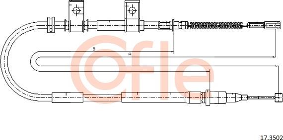 Cofle 17.3502 - Трос, гальмівна система avtolavka.club