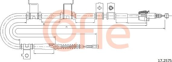 Cofle 17.2575 - Трос, гальмівна система avtolavka.club