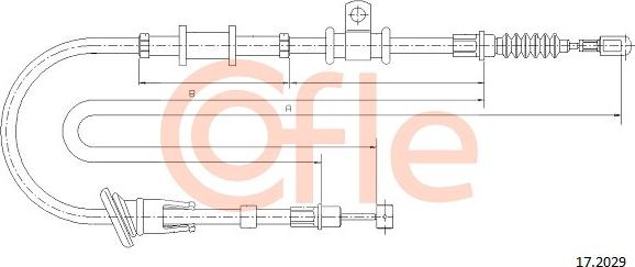 Cofle 17.2029 - Трос, гальмівна система avtolavka.club