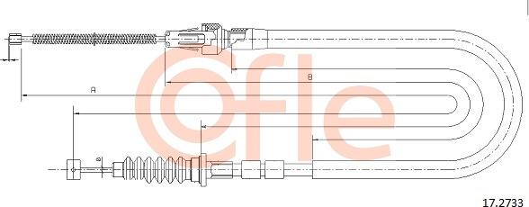 Cofle 17.2733 - Трос, гальмівна система avtolavka.club