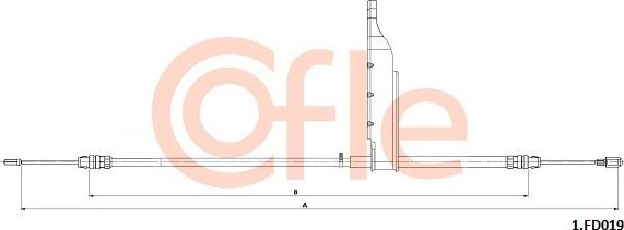 Cofle 1.FD019 - Трос, гальмівна система avtolavka.club
