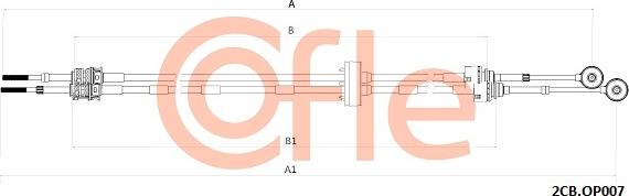 Cofle 92.2CB.OP009 - Трос, ступінчаста коробка передач avtolavka.club