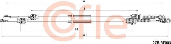 Cofle 92.2CB.RE003 - Трос, ступінчаста коробка передач avtolavka.club
