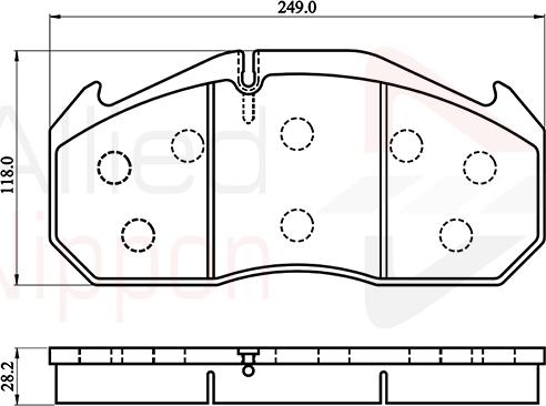 Meritor MDP5088 - Гальмівні колодки, дискові гальма avtolavka.club