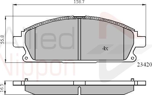 Comline ADB0591 - Гальмівні колодки, дискові гальма avtolavka.club