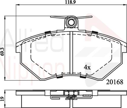 ACDelco 171-1168 - Гальмівні колодки, дискові гальма avtolavka.club