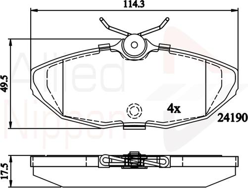 Comline ADB02289 - Гальмівні колодки, дискові гальма avtolavka.club