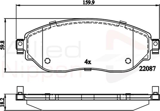 Comline ADB02285 - Гальмівні колодки, дискові гальма avtolavka.club