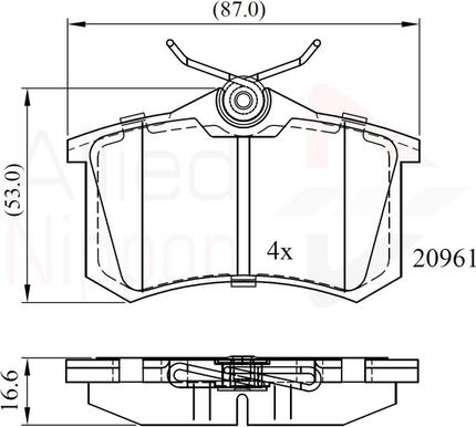 Comline ADB0797 - Гальмівні колодки, дискові гальма avtolavka.club