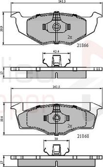 Comline ADB0707 - Гальмівні колодки, дискові гальма avtolavka.club