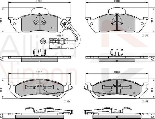 Comline ADB1911 - Гальмівні колодки, дискові гальма avtolavka.club