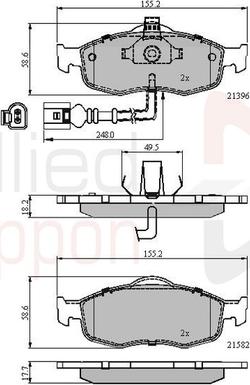 Comline ADB1514 - Гальмівні колодки, дискові гальма avtolavka.club