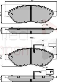 Comline ADB11589 - Гальмівні колодки, дискові гальма avtolavka.club