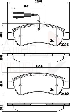 Comline ADB11604 - Гальмівні колодки, дискові гальма avtolavka.club