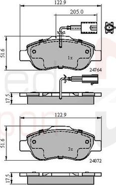 Comline ADB11600 - Гальмівні колодки, дискові гальма avtolavka.club