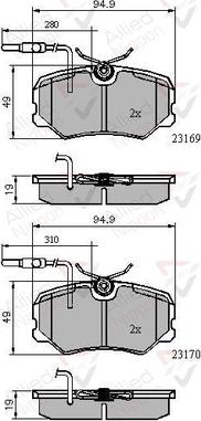 Comline ADB11098 - Гальмівні колодки, дискові гальма avtolavka.club