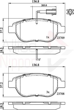 Comline ADB11038 - Гальмівні колодки, дискові гальма avtolavka.club