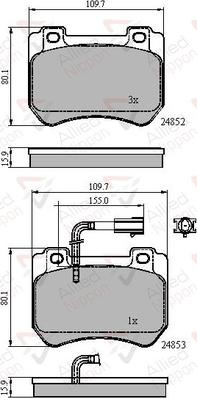 Comline ADB12102 - Гальмівні колодки, дискові гальма avtolavka.club