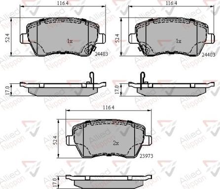 Comline ADB3984 - Гальмівні колодки, дискові гальма avtolavka.club