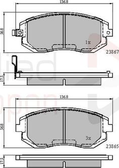 Comline ADB31208 - Гальмівні колодки, дискові гальма avtolavka.club