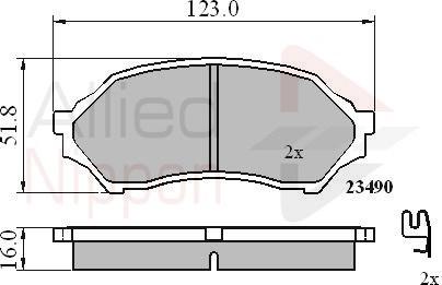 Comline ADB3817 - Гальмівні колодки, дискові гальма avtolavka.club