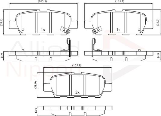 Comline ADB32445 - Гальмівні колодки, дискові гальма avtolavka.club