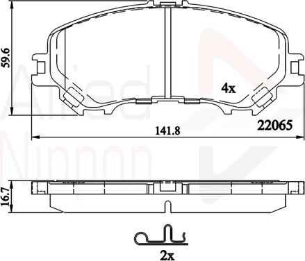 Comline ADB32304 - Гальмівні колодки, дискові гальма avtolavka.club