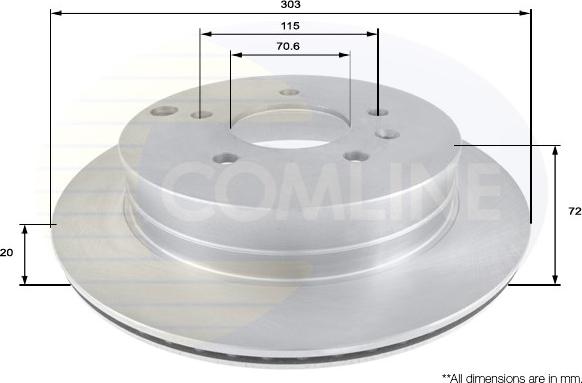 Comline ADC1147V - Гальмівний диск avtolavka.club