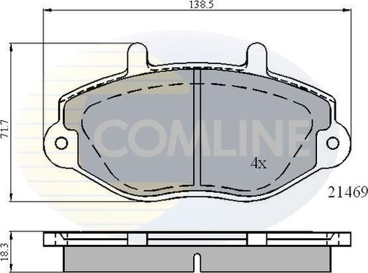 Comline CBP0924 - Гальмівні колодки, дискові гальма avtolavka.club