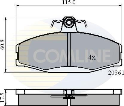 Comline CBP0928 - Гальмівні колодки, дискові гальма avtolavka.club