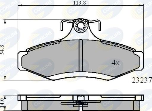 Comline CBP0495 - Гальмівні колодки, дискові гальма avtolavka.club