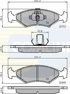 Comline CBP0444 - Гальмівні колодки, дискові гальма avtolavka.club