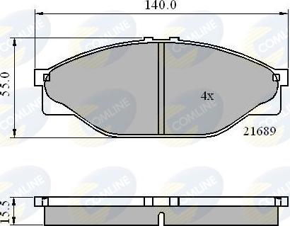 Comline CBP0440 - Гальмівні колодки, дискові гальма avtolavka.club