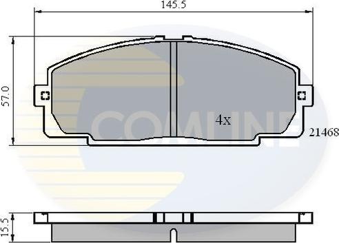 Comline CBP0459 - Гальмівні колодки, дискові гальма avtolavka.club