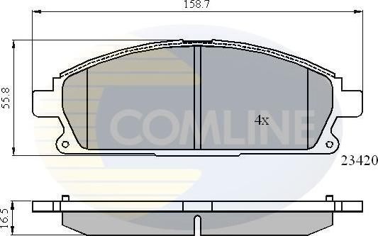 Comline CBP0591 - Гальмівні колодки, дискові гальма avtolavka.club