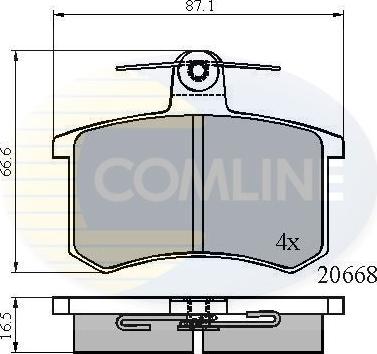 Comline CBP0558 - Гальмівні колодки, дискові гальма avtolavka.club