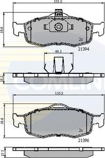 Comline CBP0514 - Гальмівні колодки, дискові гальма avtolavka.club