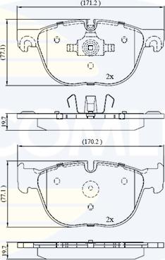 Comline CBP06003 - Гальмівні колодки, дискові гальма avtolavka.club