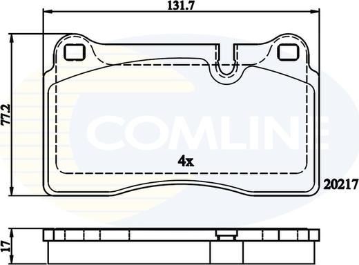 Comline CBP06030 - Гальмівні колодки, дискові гальма avtolavka.club