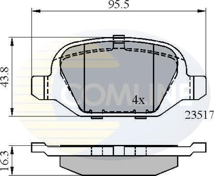 Comline CBP01559 - Гальмівні колодки, дискові гальма avtolavka.club