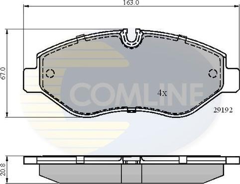 Comline CBP01555 - Гальмівні колодки, дискові гальма avtolavka.club