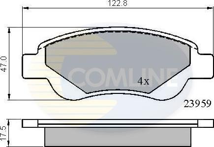 Comline CBP01552 - Гальмівні колодки, дискові гальма avtolavka.club