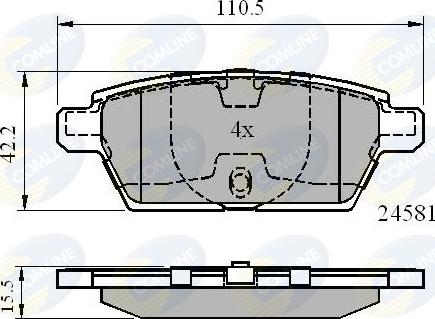 Comline CBP01514 - Гальмівні колодки, дискові гальма avtolavka.club