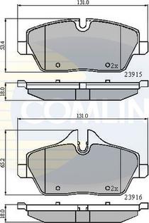 Comline CBP01531 - Гальмівні колодки, дискові гальма avtolavka.club