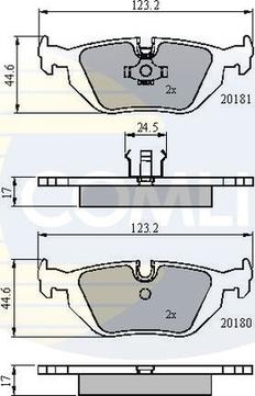 Comline CBP0166 - Гальмівні колодки, дискові гальма avtolavka.club