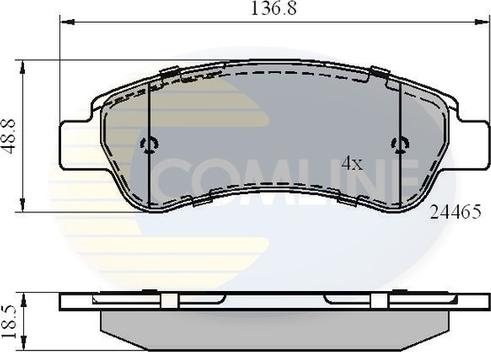 Comline CBP01604 - Гальмівні колодки, дискові гальма avtolavka.club