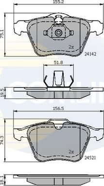 Comline CBP01608 - Гальмівні колодки, дискові гальма avtolavka.club