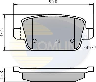 Comline CBP01610 - Гальмівні колодки, дискові гальма avtolavka.club