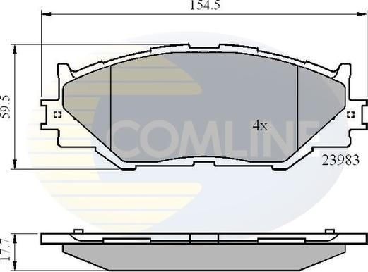 Comline CBP01632 - Гальмівні колодки, дискові гальма avtolavka.club