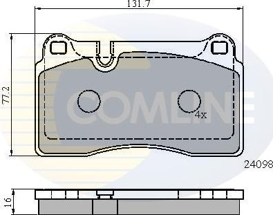 Comline CBP01626 - Гальмівні колодки, дискові гальма avtolavka.club